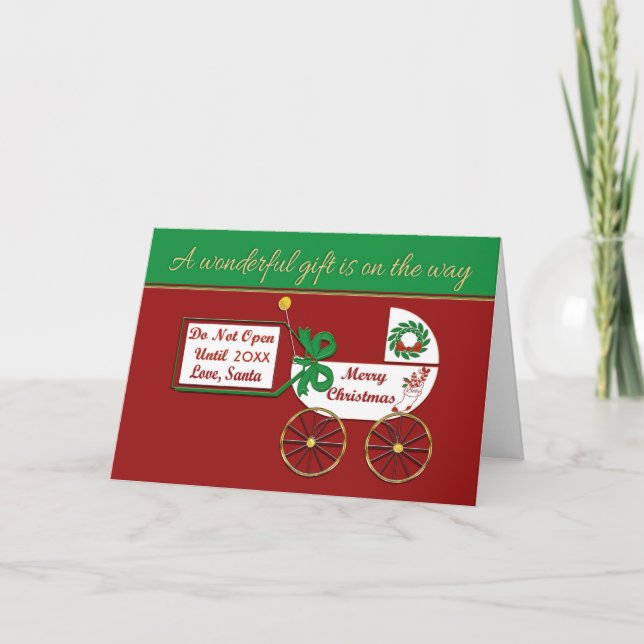Recién nacido Tarjeta de vacaciones Feliz Navidad  (Anverso)