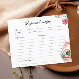 Recién Salido Del Mercado Tarjeta De Receta De Duc