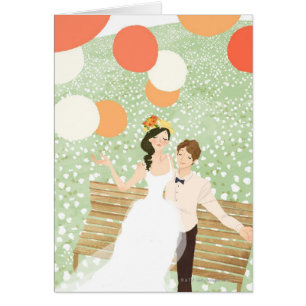 Recienes casados en una rama del jardín