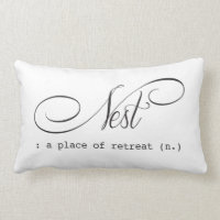 Recinto de dormitorio con almohada nest Lumbar