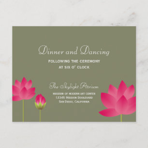 Recinto de recepción de boda verde flor de loto ro