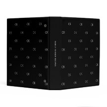 Recipe libro de cocina con iniciales en monograma 