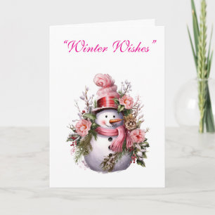 Recogida de tarjetas de Navidades rosados con eleg