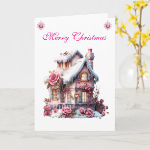 Recogida de tarjetas de Navidades rosados con eleg