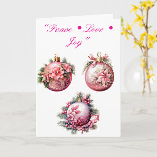 Recogida de tarjetas de Navidades rosados con eleg