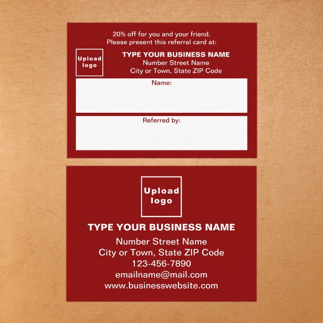 Recomendación Almacenar o comprar tarjeta de referencia roja com (Business red referral card for for your customers and their family, relatives or friends.)