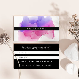 Recomendación Banda de acuarela Magenta moderna | Tarjeta de rem