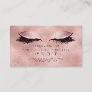 Recomendación El maquillaje subió rosa de la tarjeta de la