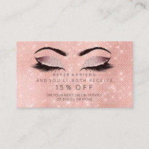 Recomendación El maquillaje subió rosa de la tarjeta de la
