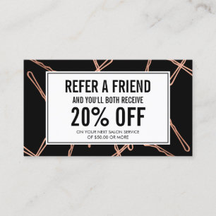 Recomendación El Rosa de moda Bobby Pins en tarjeta de referenci