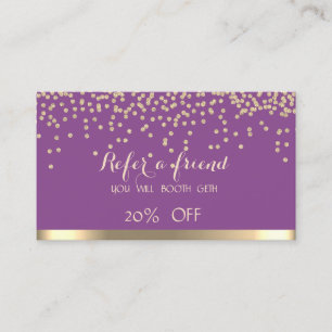 Recomendación Elegante con Estilo Chic, Tarjeta de Referidos Dia