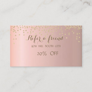 Recomendación Elegante con Estilo Chic, Tarjeta de Referidos Dia