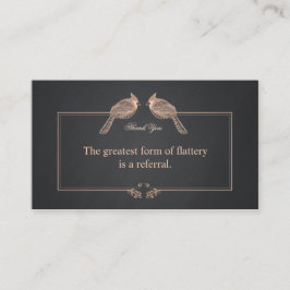 Recomendación Elegante Tarjeta de referencia de agradecimiento a