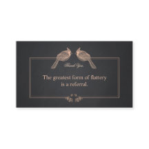 Elegante Tarjeta de referencia de agradecimiento a