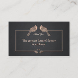 Recomendación Elegante Tarjeta de referencia de agradecimiento a