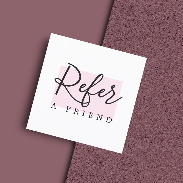 Recomendación Elegante Tarjeta de referencia de salón de rosa bl (Subido por el creador)