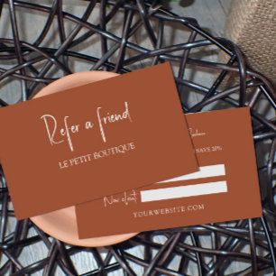 Recomendación Elegante terracota remitirse a una tarjeta de refe