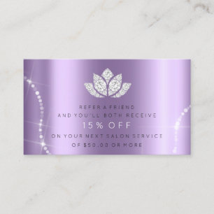 Recomendación Lavanda violeta Lotus brillante de la tarjeta de