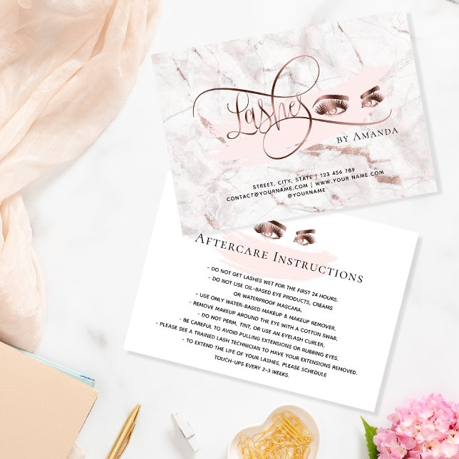 Recomendación Makeup Eyebrow Eyes Lashes Tarjeta de atención pos (Subido por el creador)