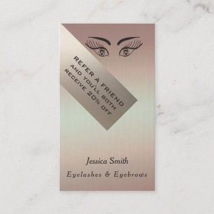 Recomendación Moda de la tarjeta de referencia de aspecto metali