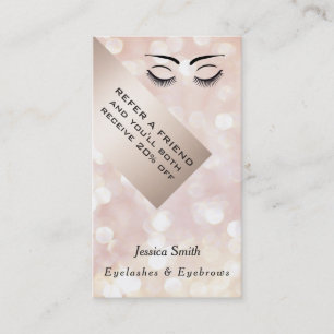 Recomendación Moda de la tarjeta de referencia pestañas y cejas