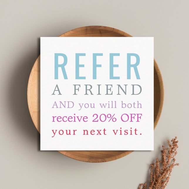 Recomendación Moderna y elegante tarjeta de referencia de salón  (Subido por el creador)