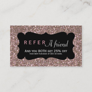 Recomendación RECOMIENDA A UN AMIGO Tarjeta de cliente de purpur