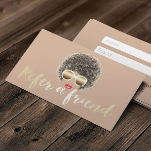 Recomendación Salón de belleza natural del pelo de la tarjeta e