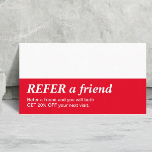 Recomendación Sencillo blanco rojo remite tarjeta de amigo