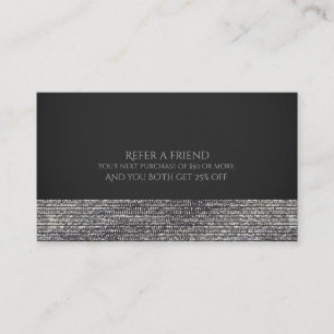 Recomendación Tarjeta de Amigo Referido con Lentejuelas Glam Mod