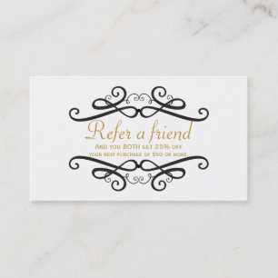 Recomendación Tarjeta de cliente Black & White Classic REFERIR A