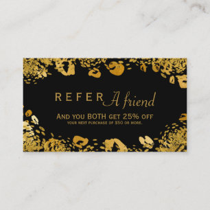 Recomendación Tarjeta de cliente Gold & Black Exotic REFERIR A U