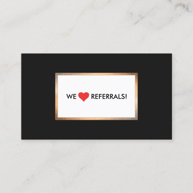 Recomendación Tarjeta de corazón rojo de referencia del cliente (Anverso)