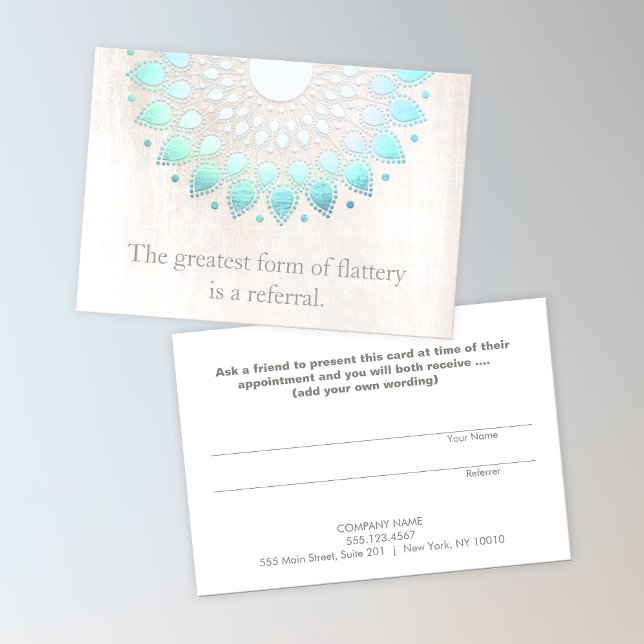 Recomendación Tarjeta de derivación de Salud Holística y Bienest (Subido por el creador)