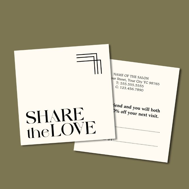 Recomendación Tarjeta de referencia blanca simple de Boho negro (Subido por el creador)