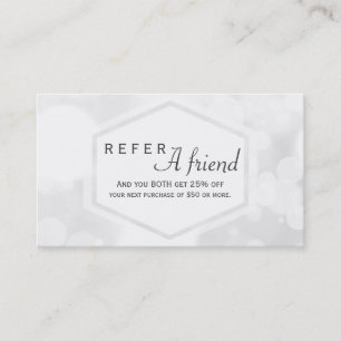 Recomendación Tarjeta de REFERENCIA DE AMIGO del Salón White Gla