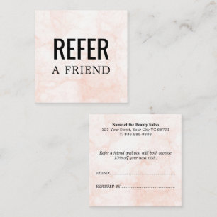 Recomendación Tarjeta de Referencia de Amigo Profesional Moderno