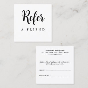 Recomendación Tarjeta de Referencia de Amigo Profesional Moderno