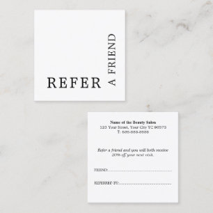 Recomendación Tarjeta de Referencia de Amigo Profesional Moderno