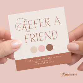 Recomendación Tarjeta de Referencia de Artista de Maquillaje de 