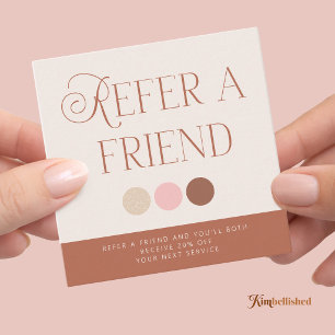 Recomendación Tarjeta de Referencia de Artista de Maquillaje de