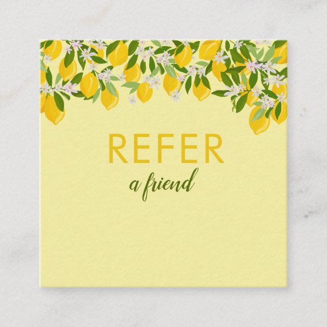 Recomendación Tarjeta de Referencia de Citrus Limones Verde Simp (Anverso)