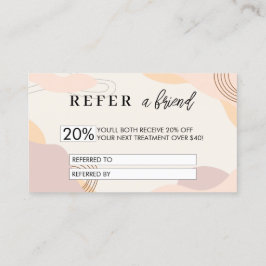 Recomendación Tarjeta de referencia de descuento minimalista | R