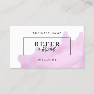Recomendación Tarjeta de referencia de descuento minimalista R