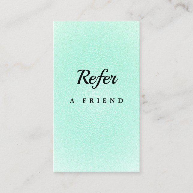 Recomendación Tarjeta de Referencia de Elegant Salon & Spa (Anverso)