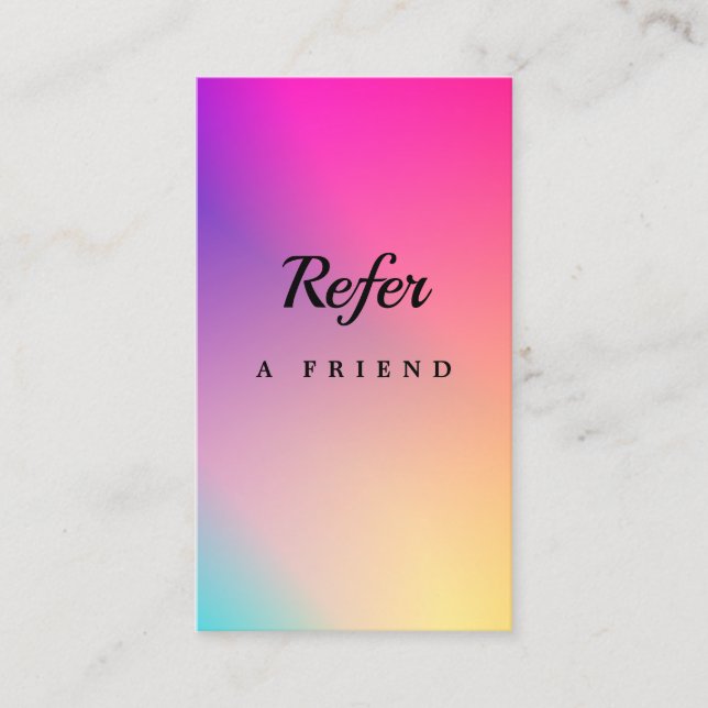 Recomendación Tarjeta de Referencia de Elegant Salon & Spa (Anverso)
