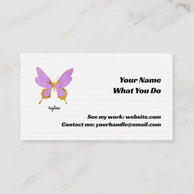 Recomendación Tarjeta de referencia de mariposa acuarela (Anverso)