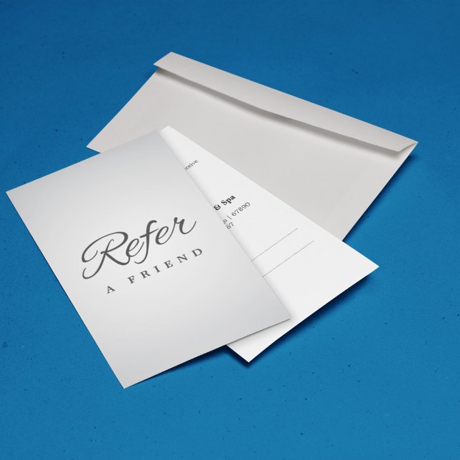 Recomendación Tarjeta de Referencia de Negocio Minimalista (Minimalist Business Referral Card)