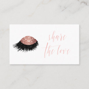 Recomendación Tarjeta de Referencia de Ojos Brillantes Rosa Dora