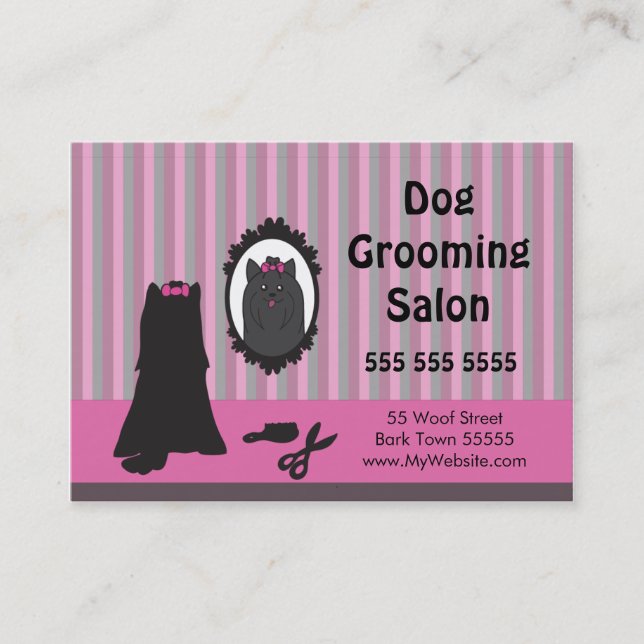 Recomendación Tarjeta de referencia de Perro Grooming - Personal (Anverso)